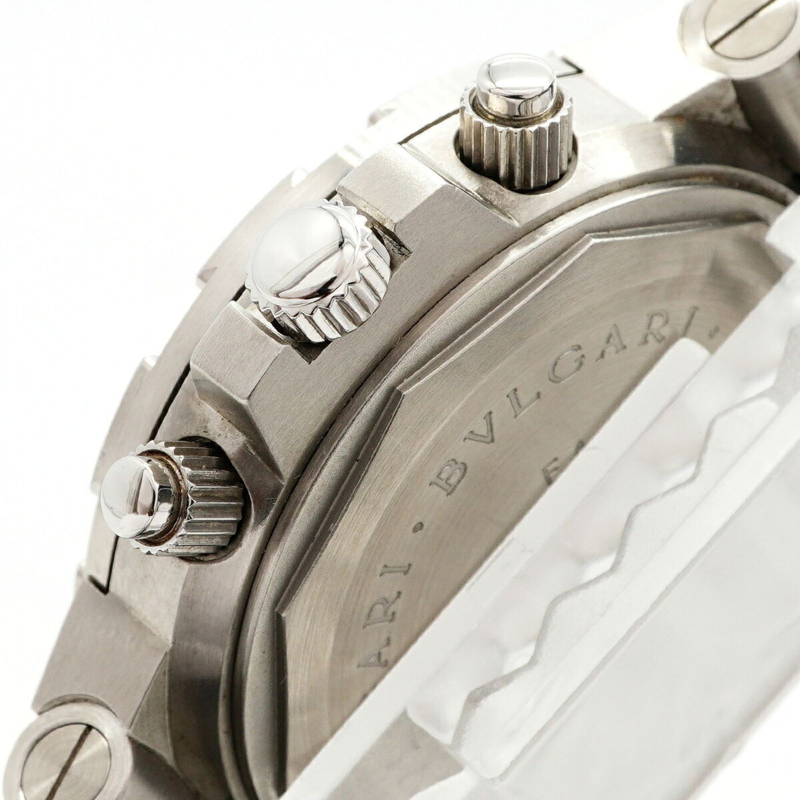 ブルガリ ディアゴノ スクーバ GMT SD38SGMT 黒文字盤腕時計 メンズ