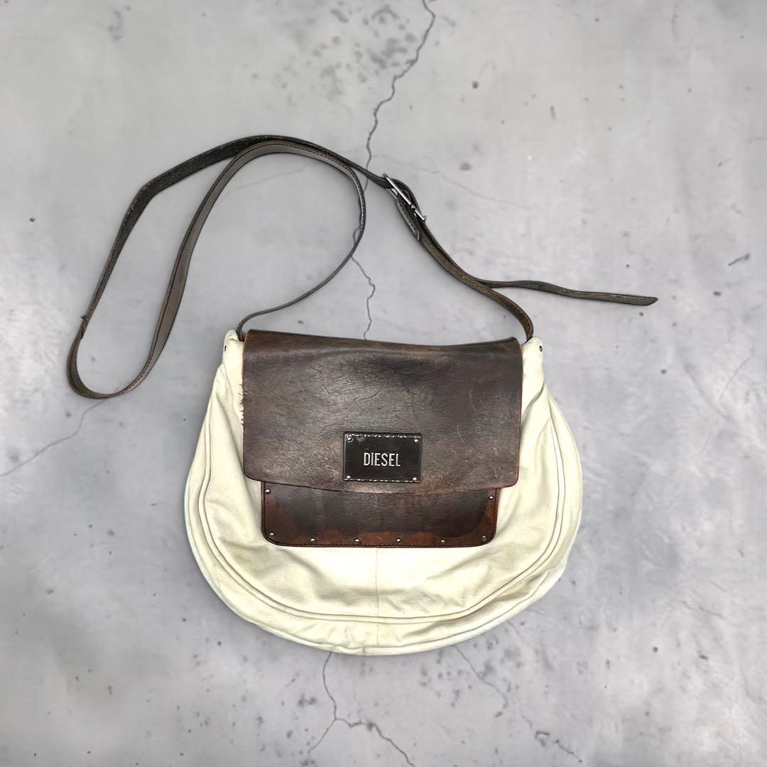 DIESEL Archive Leather Shoulder Bag y2k - メルカリ