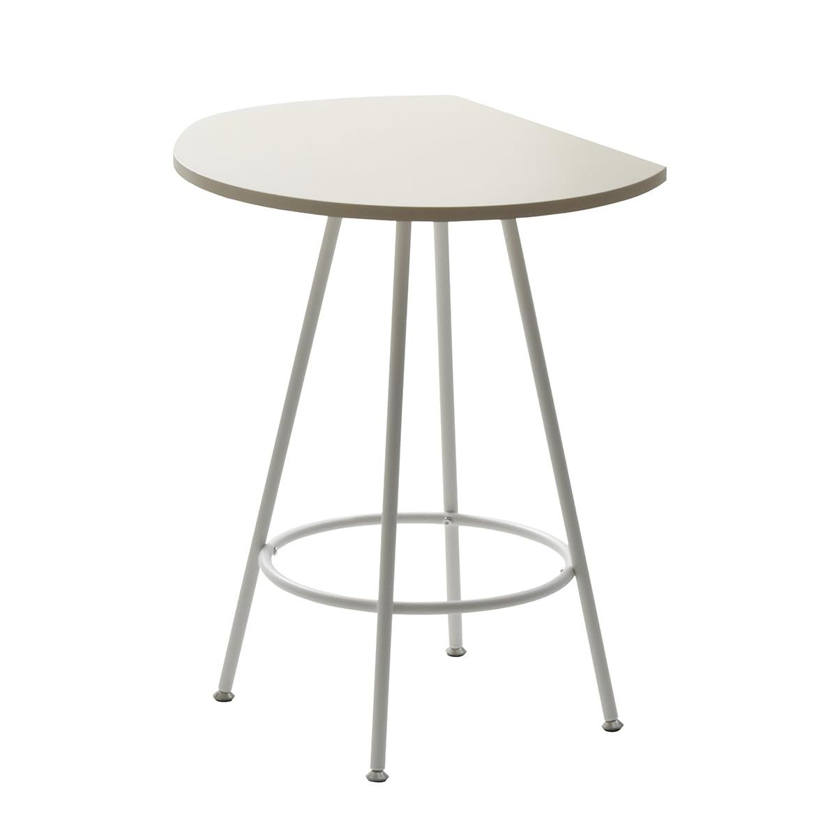 Anew ベージュ 半円テーブル カフェテーブル 奥行50.5cm 幅60cm 高さ72cm 壁付けpms f16d04ef