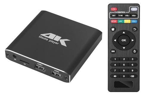 アルテマ 4Kメディアプレーヤー マルチメディアプレーヤー 3840*2160 HD1080p対応 4GBメモリ内蔵 HDMI/USB/AV/HDD 出力対応 H265 動画 音楽 写真 PPT PDF 再生対応 黒 日本語説明書付属