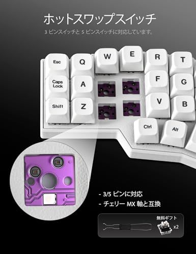 完成品】YIVU Corne V4 有線 分割キーボード エルゴノミクス LEOBOG