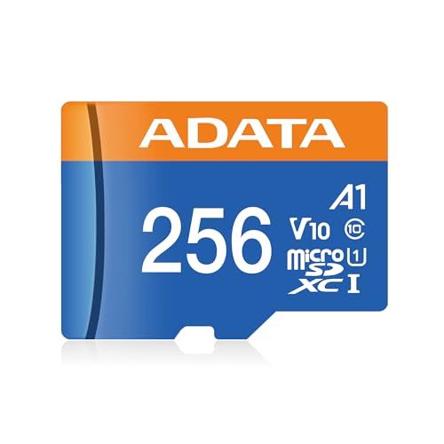 【エイデータ】 microSD 256GB UHS-I クラス10 / V10/A1 SD 5.1 最大読込速度100MB/秒 ゲーム機 フルHD動画 高耐久性 Premier SDXC/SDHC UHS-I クラス10 AUSDX256GUICL10A1-R