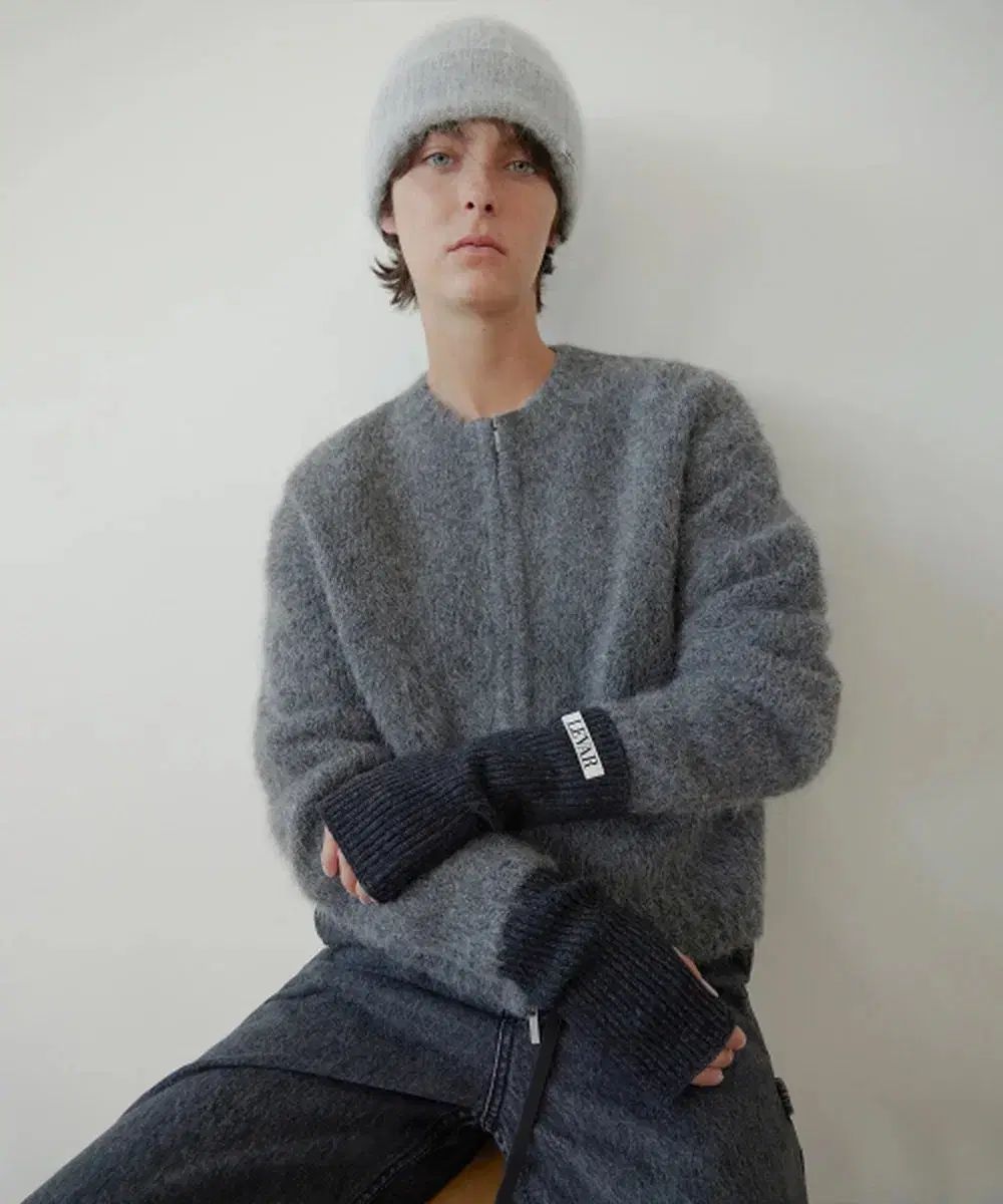 ルバ Cloudy Alpaca Zip-up Knit