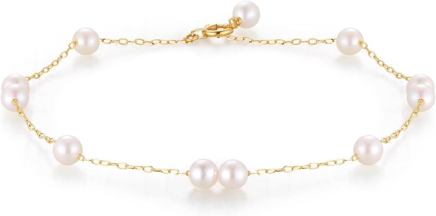 [KOKO PEARL JEWELRY] 日本製 天然 真珠 パール ブレスレット レディース 10k あこや真珠 パールブレスレット 普段使い
