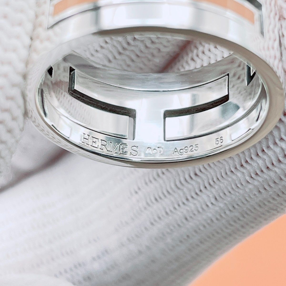 ◇エルメス◇新品仕上済 HERMES ムーブアッシュ リング 指輪 ムーヴ