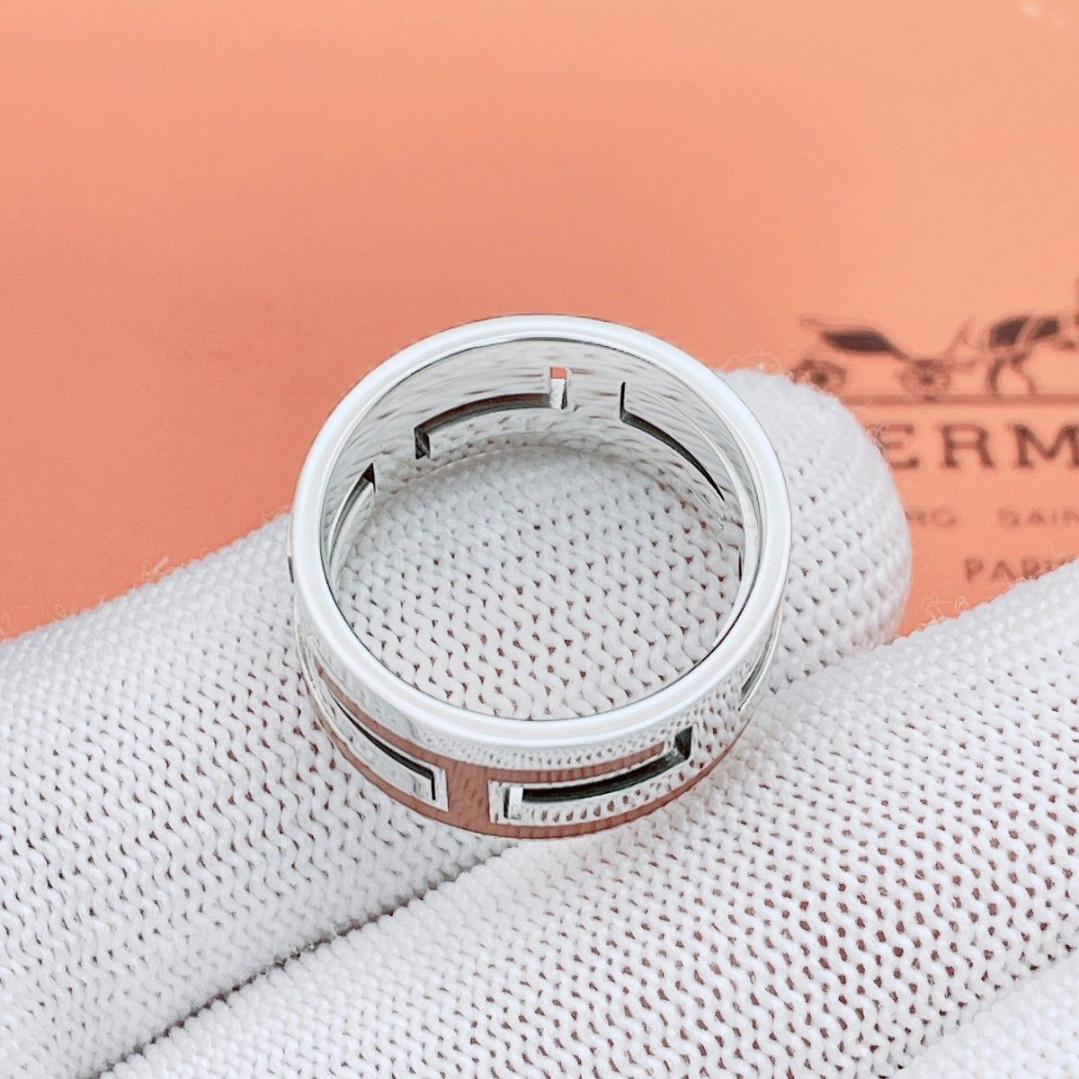 ◇エルメス◇新品仕上済 HERMES ムーブアッシュ リング 指輪 ムーヴ