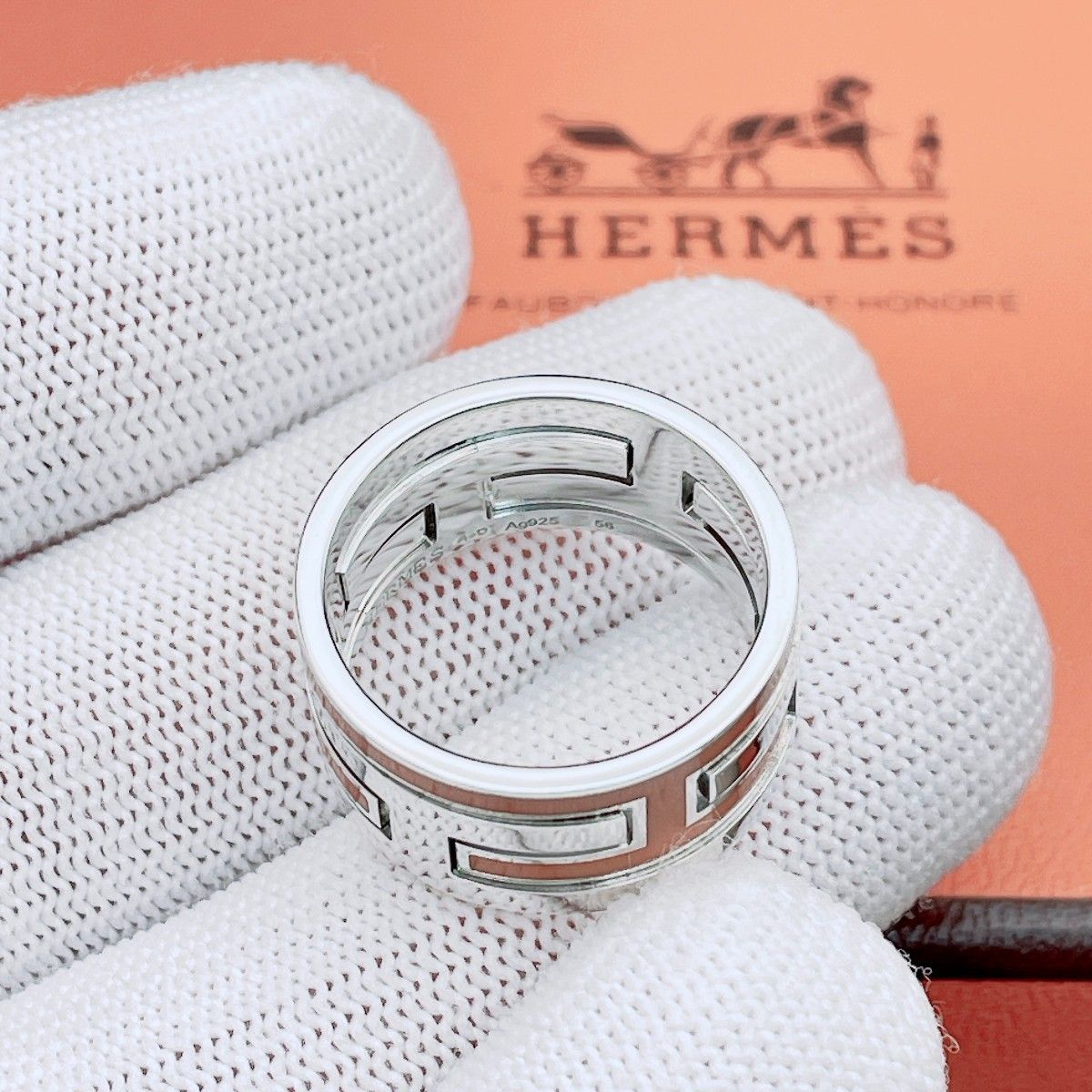 ◇エルメス◇新品仕上済 HERMES ムーブアッシュ リング 指輪 ムーヴ
