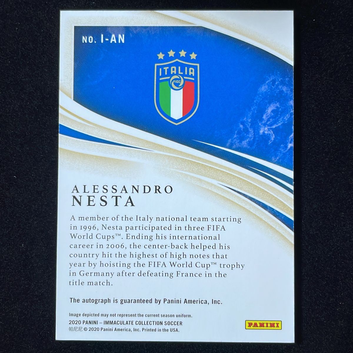 50枚限定】Alessandro Nesta アレッサンドロ・ネスタ Panini