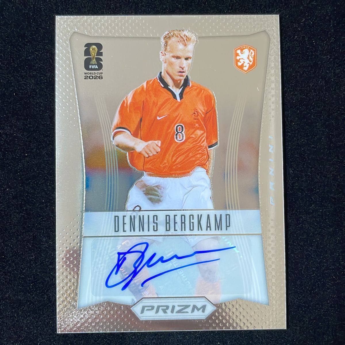 Dennis Bergkamp デニス・ベルカンプ Panini Prizm FIFA World Cup Flashback 2026 Prizm Auto 直筆 サイン Netherlands