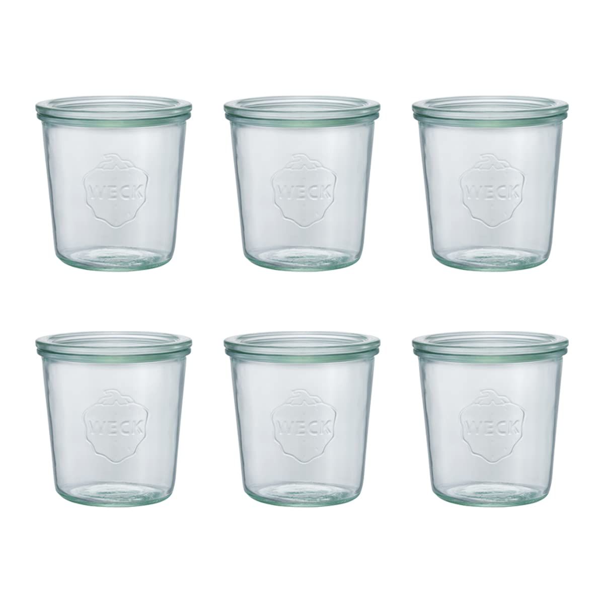 WECK キャニスター ガラスキャニスター 保存容器 保存瓶 WE-742 (Mold Shape 500ml 6個セット)