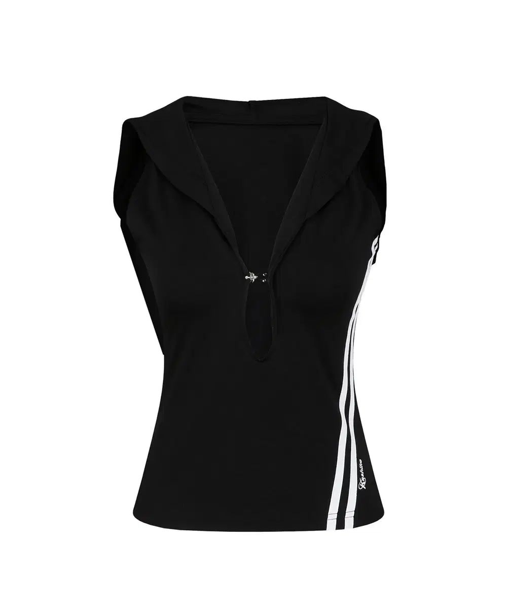 カシコ Track Hood Vest トラック フード ベスト ブラック