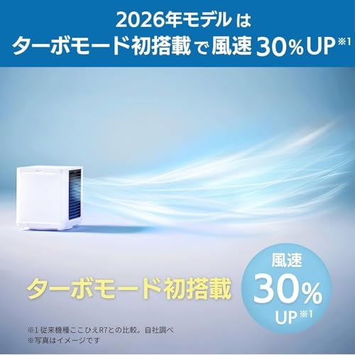 ☆新品☆【公式】【2026年版】ここひえ R8 冷風機 卓上クーラー 小型