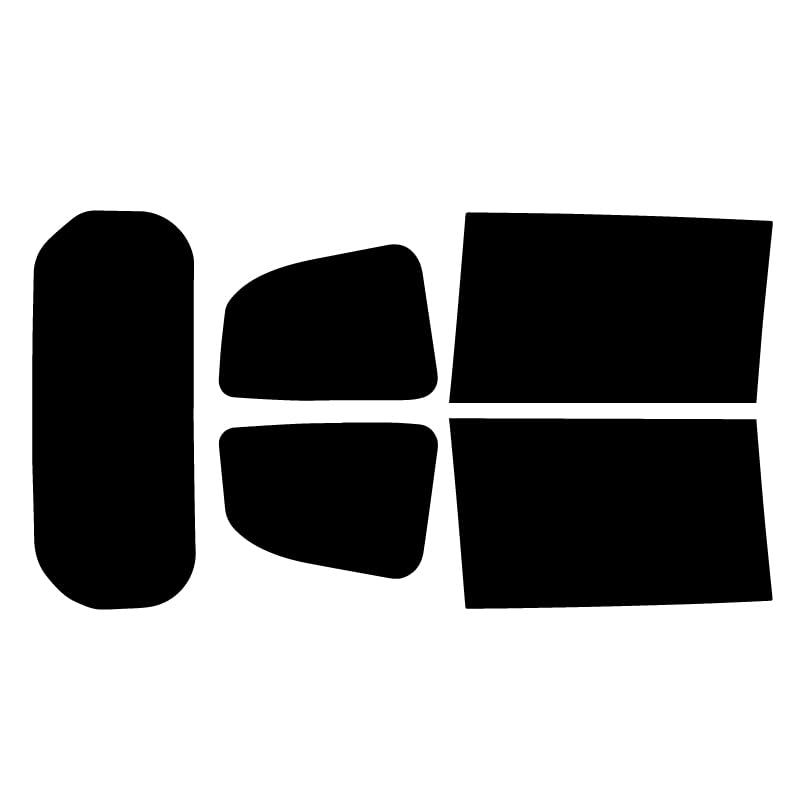 プラススモーク05 (3%) １枚貼り(要熱成型) ノア用(NOAH用) (90系 ZWR90W系) リアドアドット覆う仕様 デジタルインナーミラーカメラ無し仕様 リアセット用 カット済みカーフィルムas