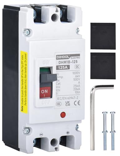 msDIHOOL DC サーキットブレーカー 125A 2P DC12?500V 直流遮断器 MCCB 太陽光発電設備や蓄電池設備などの直流回路専用