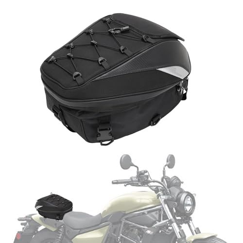 JFG バイク シートバッグ ヘルメットバッグ 22?30L 拡張機能あり 撥水 防水 耐久性 固定ベルト付き 汎用 オートバイ オフロード スクーター ストリート 原付 ツーリングバッグpms
