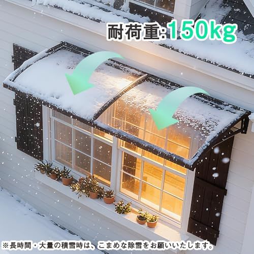 OSJ 雨よけ 屋根庇 雪対策 ひさし 組立が簡単 雨よけ 雪よけ テラス 玄関 梅雨対策 住宅用 パティオ日除け 後付け 雨雪パネルをミュート ブラケット付き キャノピー テラス サンシェッター 【TYPE A 64*123cm 透明】mt da7f11d1