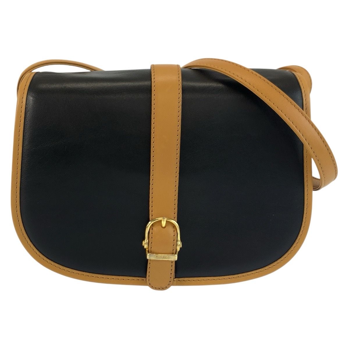 美品 CELINE セリーヌ ヴィンテージ ブラック 黒 ブラウン ゴールド