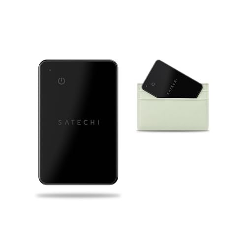Satechi FindAll ウォレットカード Find My（探す）機能対応、置き忘れ通知付きウォレットトラッカーカード、サウンドアラート ＆ ワイヤレス充電対応、iPhone、iPad、Macで動作 ? ブラックt d84702f6