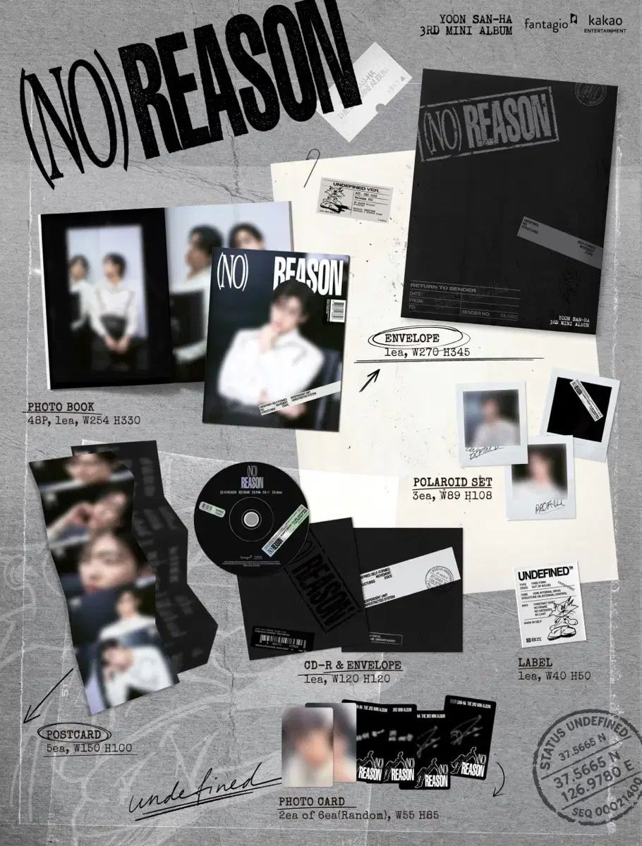 ユンサナ 3RD MINI ALBUM NO REASON 2種10枚セット ユンサナ 3RD MINI ALBUM NO REASON 2種10枚セット YOON SANHA 3RD