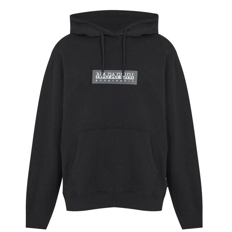 ナパピリ メンズ アウター パーカー・スウェット ロゴ パーカー Napapijri Box Logo Hoodie Black ブラック