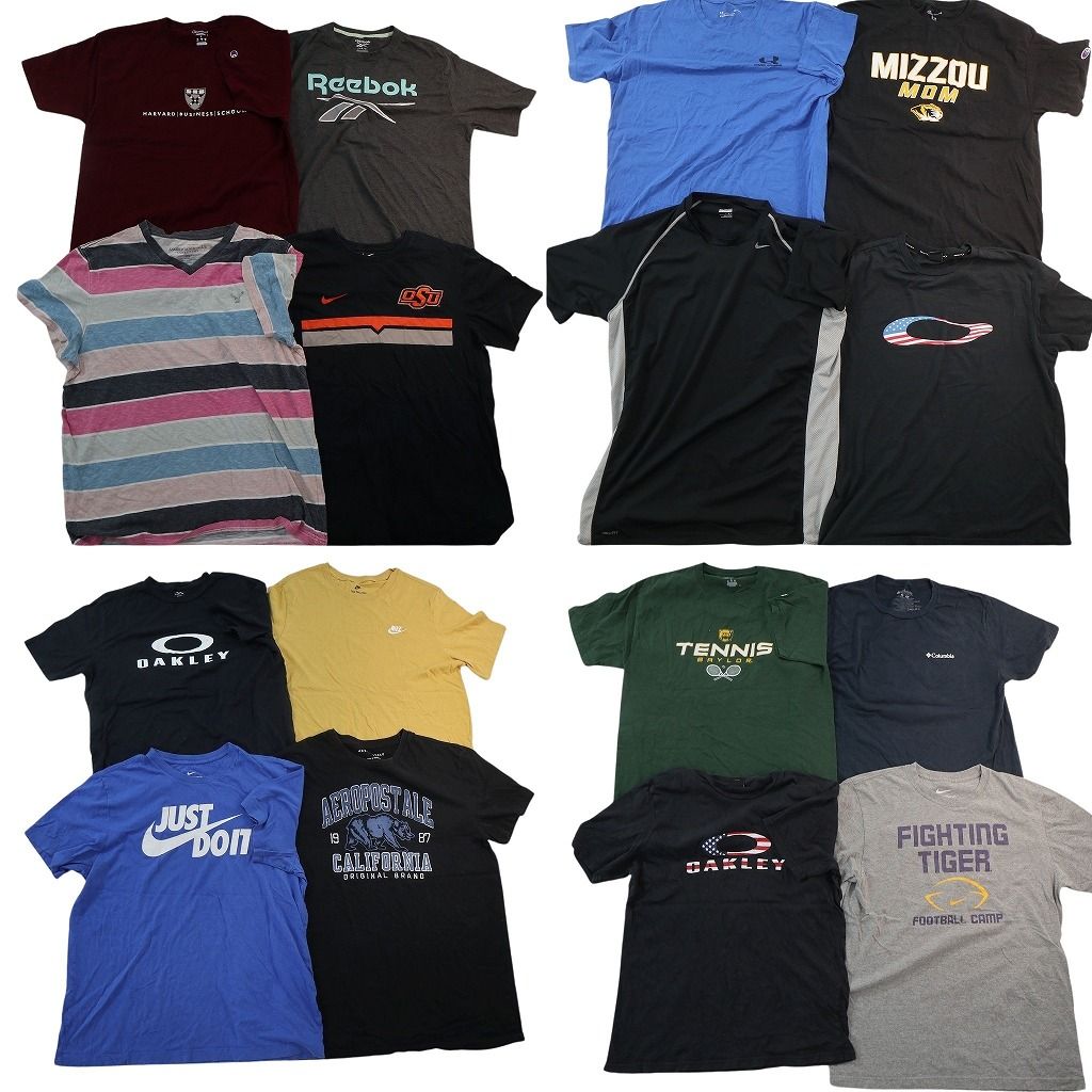 古着卸 まとめ売り ブランドMIX Tシャツ 16枚セット ( メンズ L ) コロンビア チャンピオン ナイキ リーボック 中古 古着 NF7942