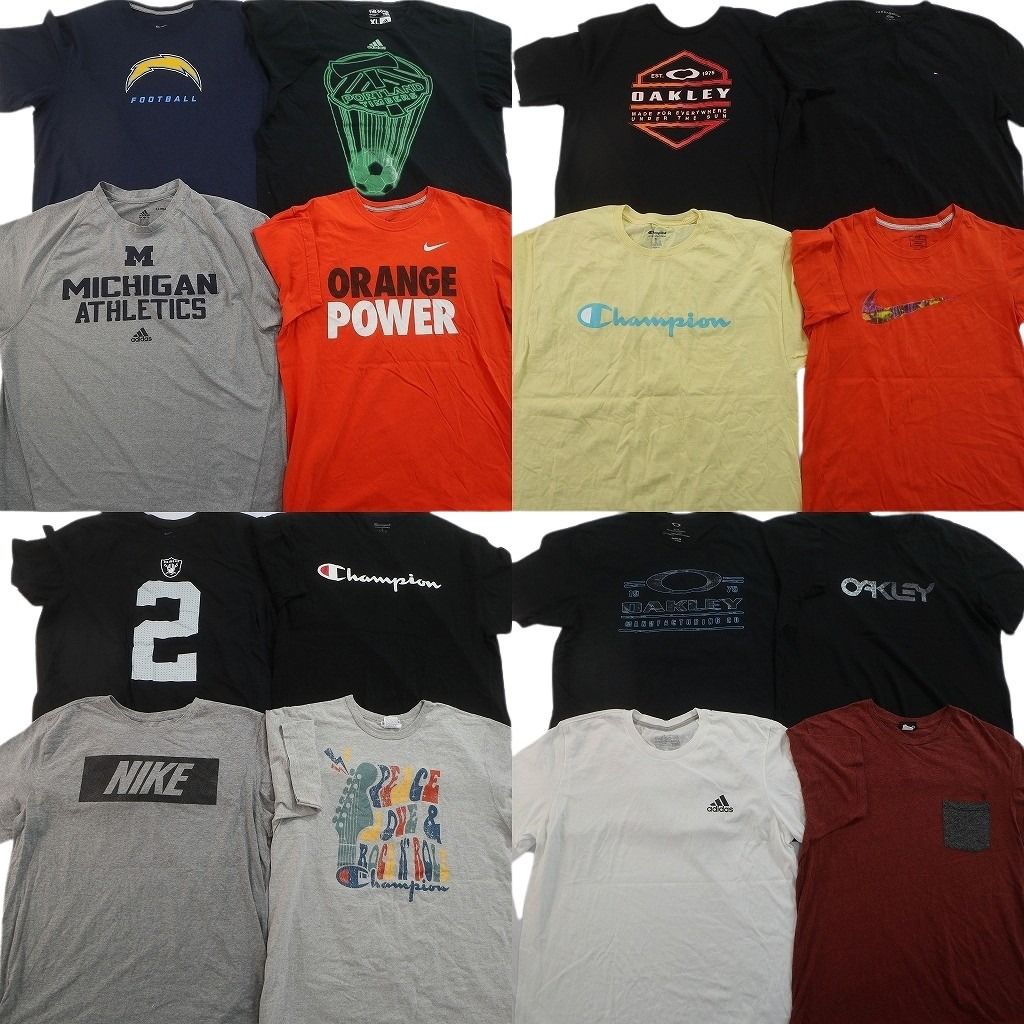 古着卸 まとめ売り ブランドMIX Tシャツ 16枚セット ( メンズ XL ) ナイキ チャンピオン トミー アディダス 中古 古着 NF7993