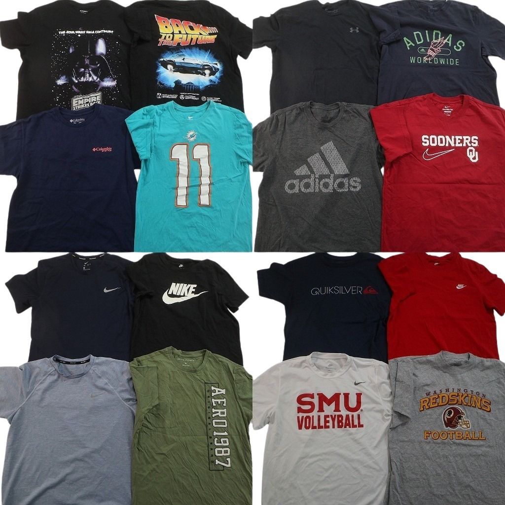 古着卸 まとめ売り ブランドMIX Tシャツ 16枚セット ( メンズ M ) コロンビア ナイキ エアロポステール ナイキ 中古 古着 NF7998