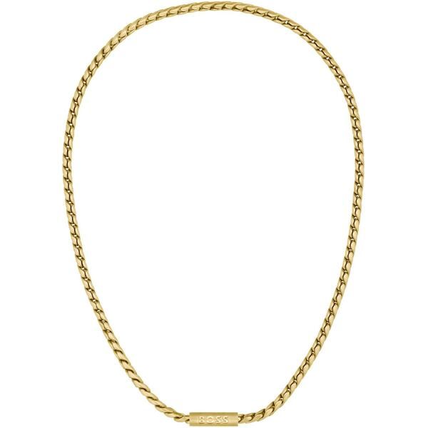 ボス メンズ アクセサリー ネックレス・チョーカー・ペンダントトップ レース Gents BOSS Doran Light Yellow Gold IP Necklace Gold ゴールド
