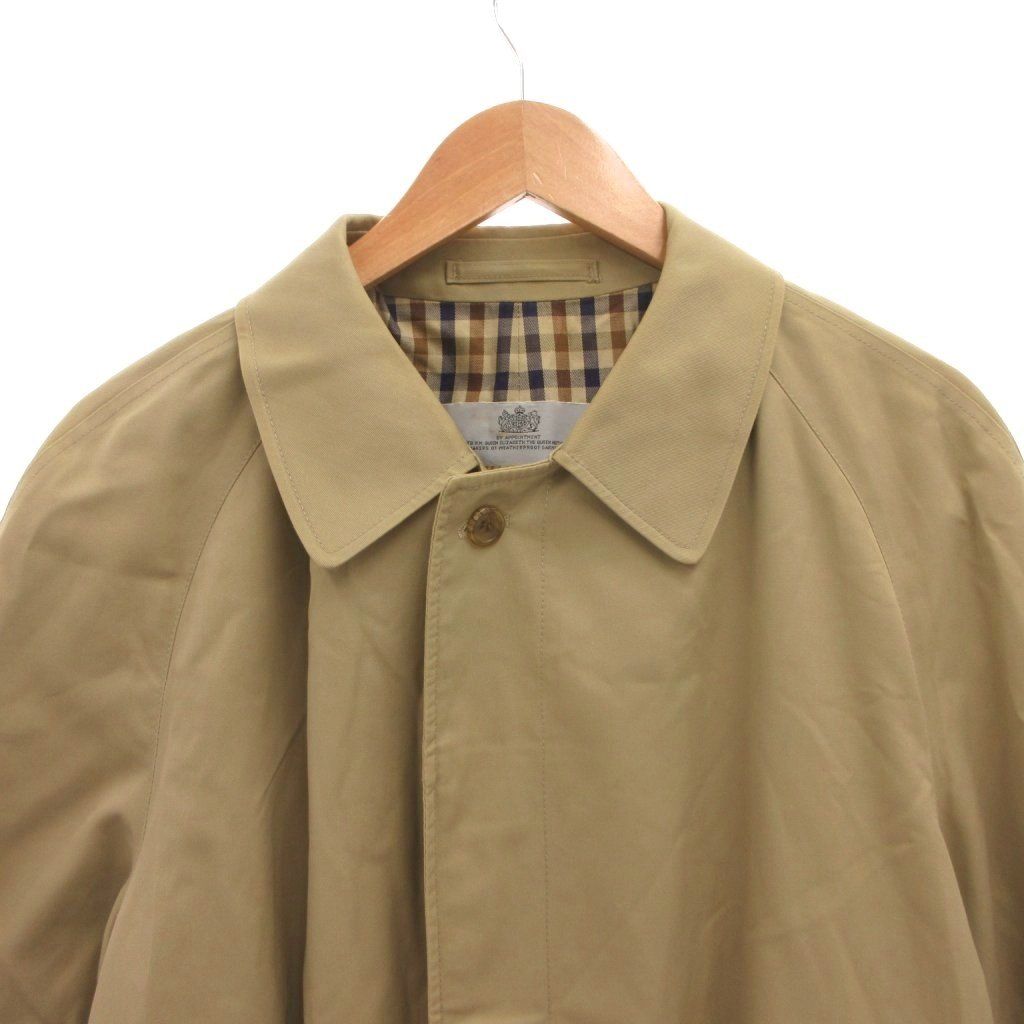アクアスキュータム AQUASCUTUM ステンカラーコート 裏地チェック