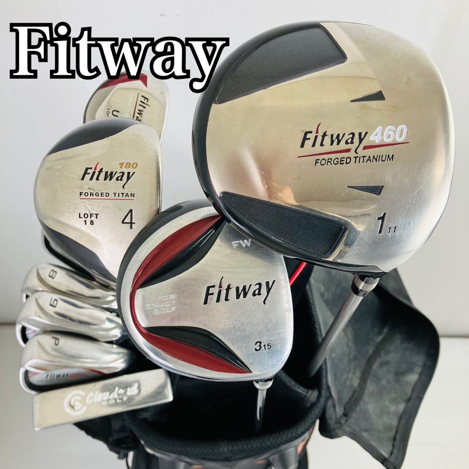 【保証付】Fitway フィットウェイ ゴルフクラブ フルセット ゴルフセット クラブセット メンズ 初心者 入門 右利き パター付 安価 EC-97 14,785円