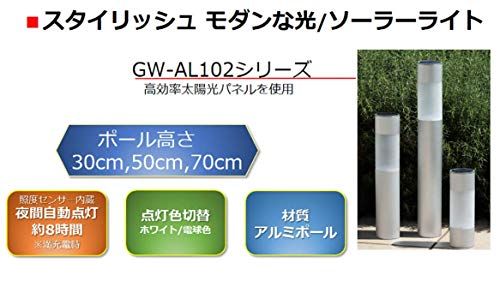 GWSOLAR スタイリッシュ ソーラーライト2個組~Smart Lighting機能追加