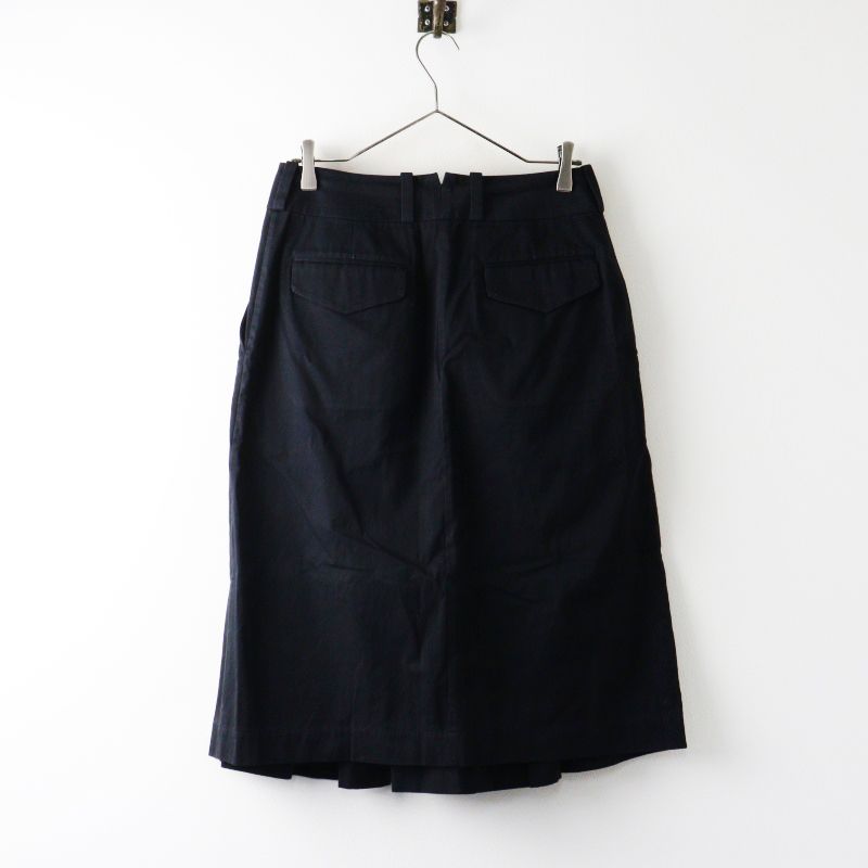 24年モデル☆マーガレットハウエル　コットンボイル　プリーツスカート　Ⅰ マーガレットハウエル MARGARET HOWELL HIGHDENSE COTTON TWILL Bib