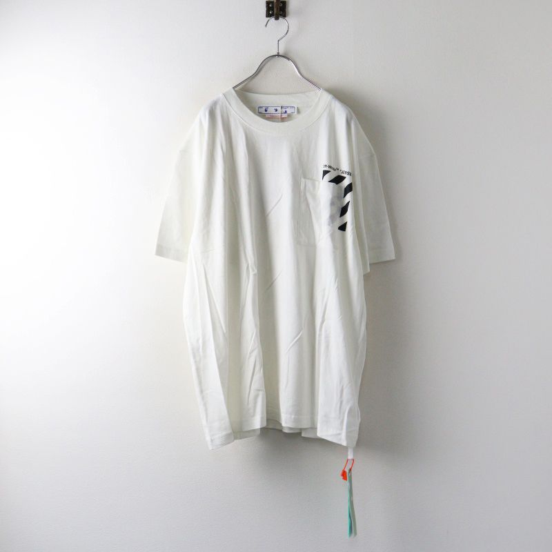新品未使用 オフホワイト OFF-WHITE Diag-Stripe Pocket Slim S□S Tee