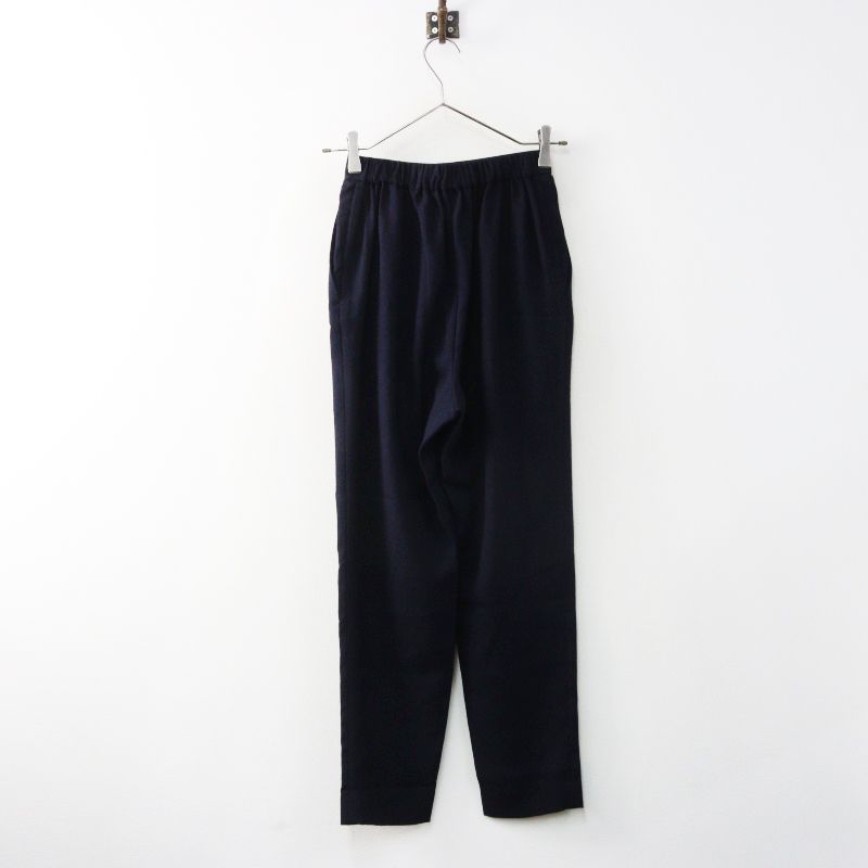 24SS エンフォルド ENFOLD　ゴムジョッパーズパンツ　ネイビー　34 エンフォルド ENFOLD PEツイルゴムジョッパーズパンツ 34□ダーク