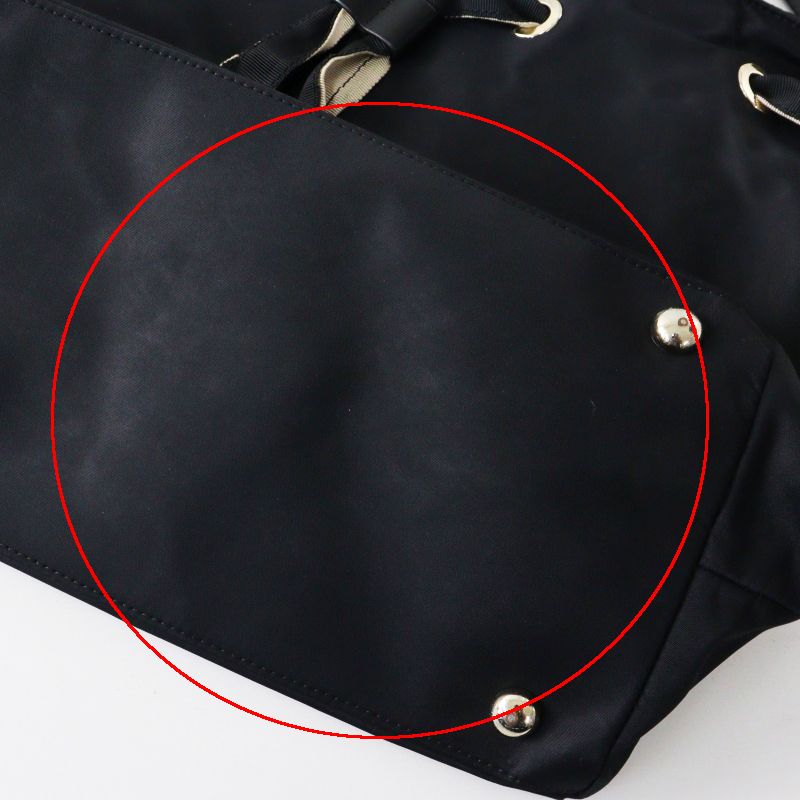 トッカ TOCCA 2WAY トートバッグ□ブラック グログランリボン