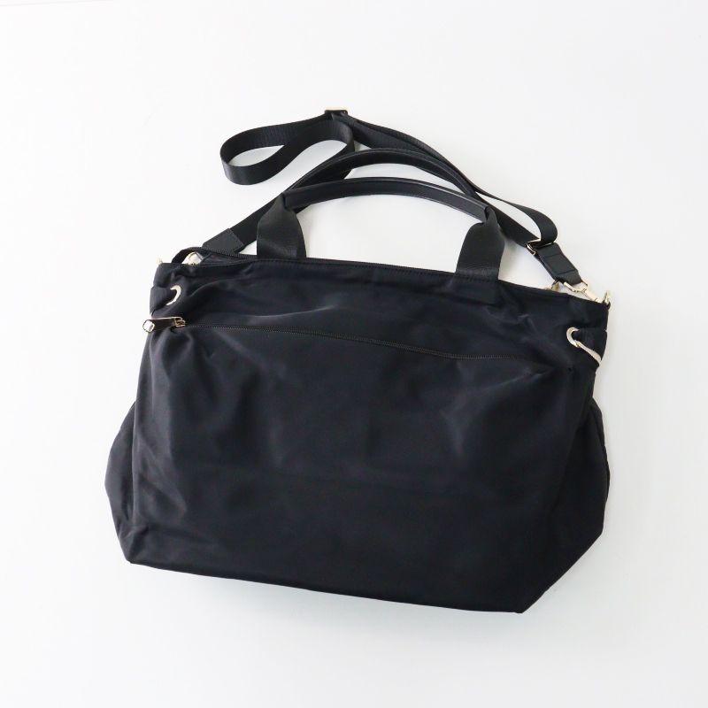トッカ TOCCA 2WAY トートバッグ□ブラック グログランリボン