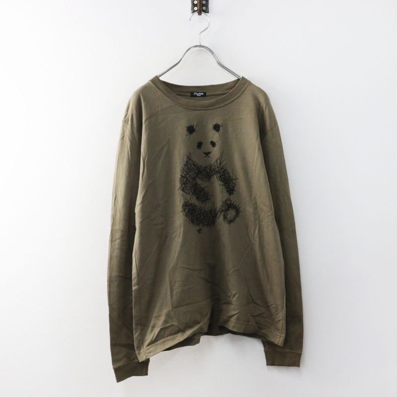 マーブルシュッド marble SUD EMB zigzag panda ロングスリーブTシャツ