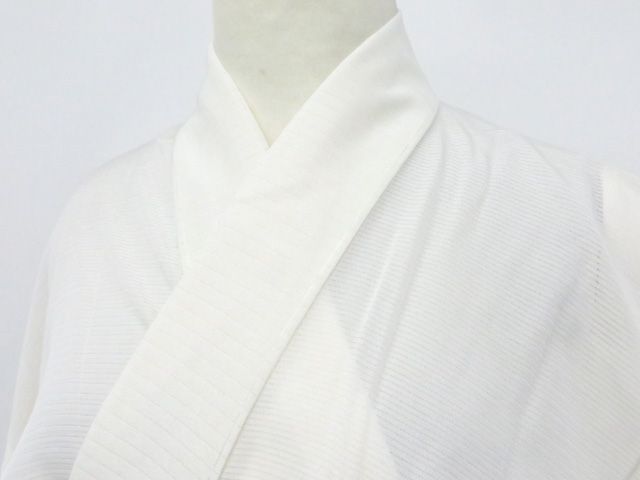 京松】長襦袢 夏物 絽 着物 正絹 身丈約125cm 裄丈約63cm kyo8z07-1341