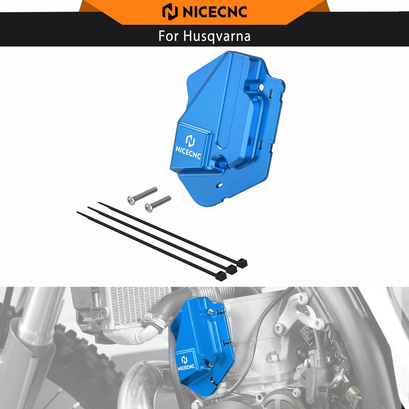 NICECNC 左側パワーバルブカバーガード ハスクバーナ/KTM 2023-2024用