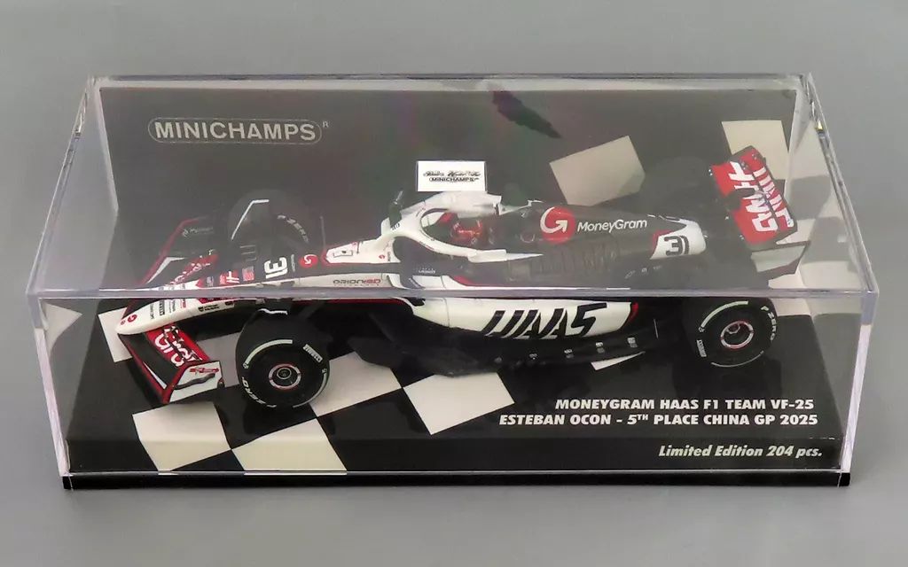 【中古】ミニカー 1/43 マネーグラム ハース F1チーム VF-25 エステバン・オコン 中国GP 2025 5位入賞 「MINICHAMPS」 [417250231]