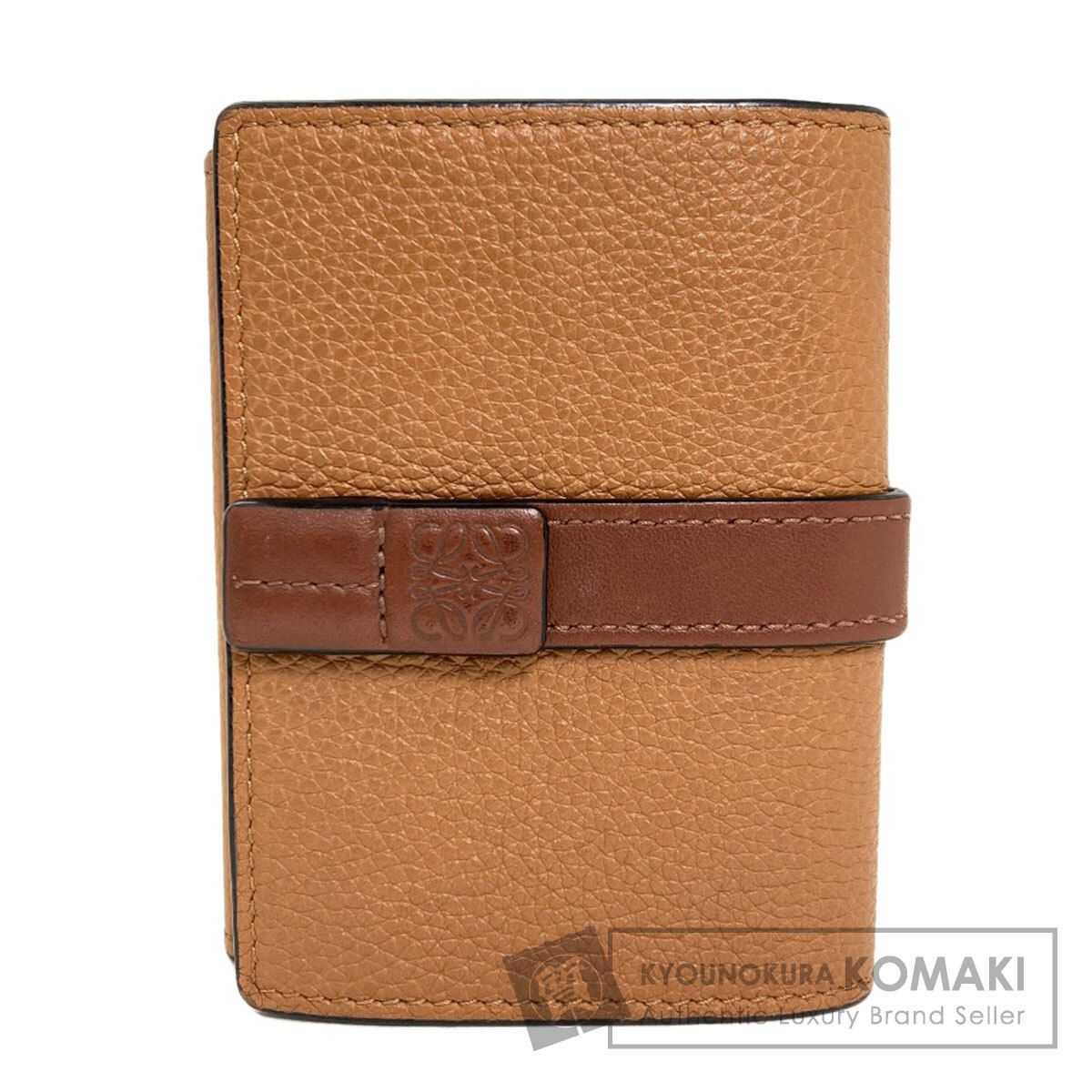 LOEWE ロエベ バーティカルウォレット スモール コンパクトウォレット 三つ折り財布（小銭入れあり） レザー レディース [中古]