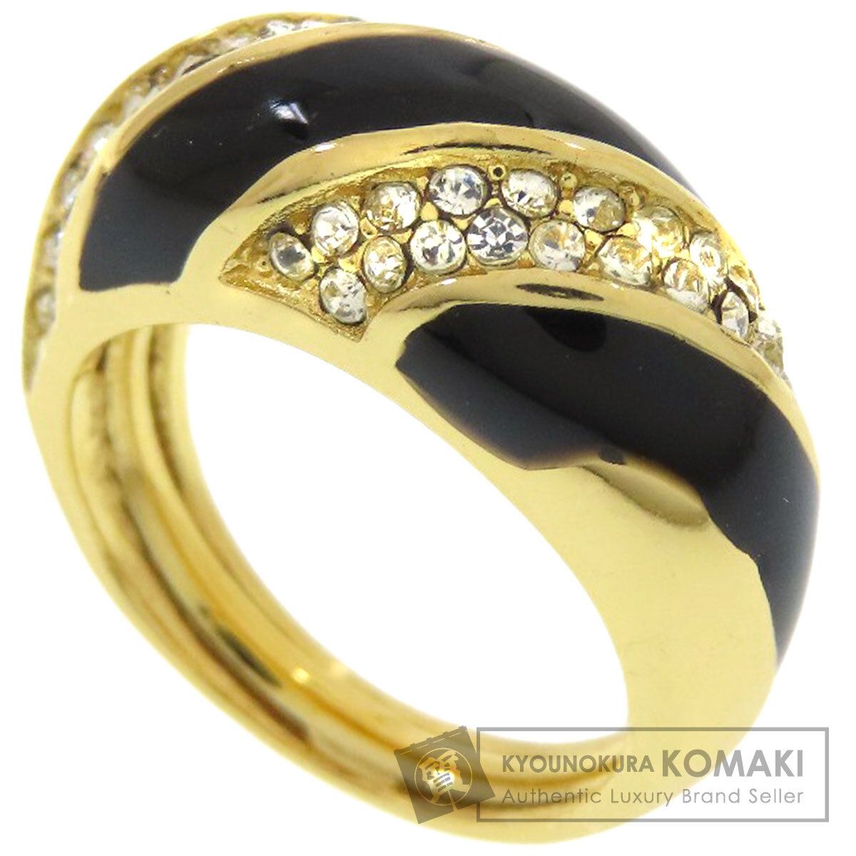 CHRISTIAN DIOR クリスチャンディオール ラインストーン リング・指輪 金属製 レディース [中古]
