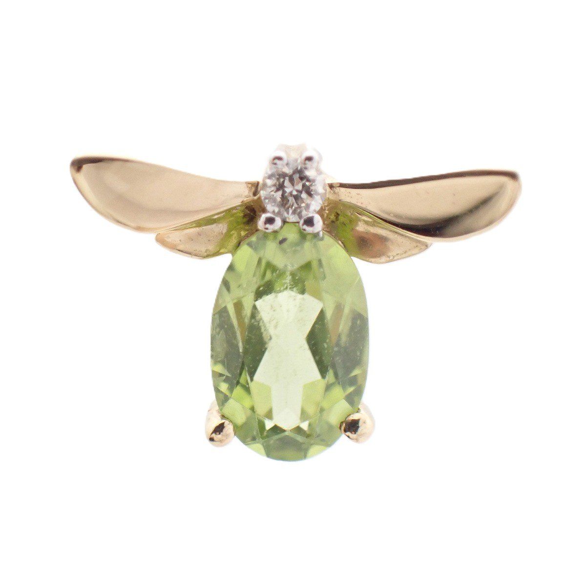 Bijou de Mミニミツバチピアス（BMEABEEPERY） Bijou de M ビジュードM ミニミツバチ ピアス K10YG/ペリドット0.48ct