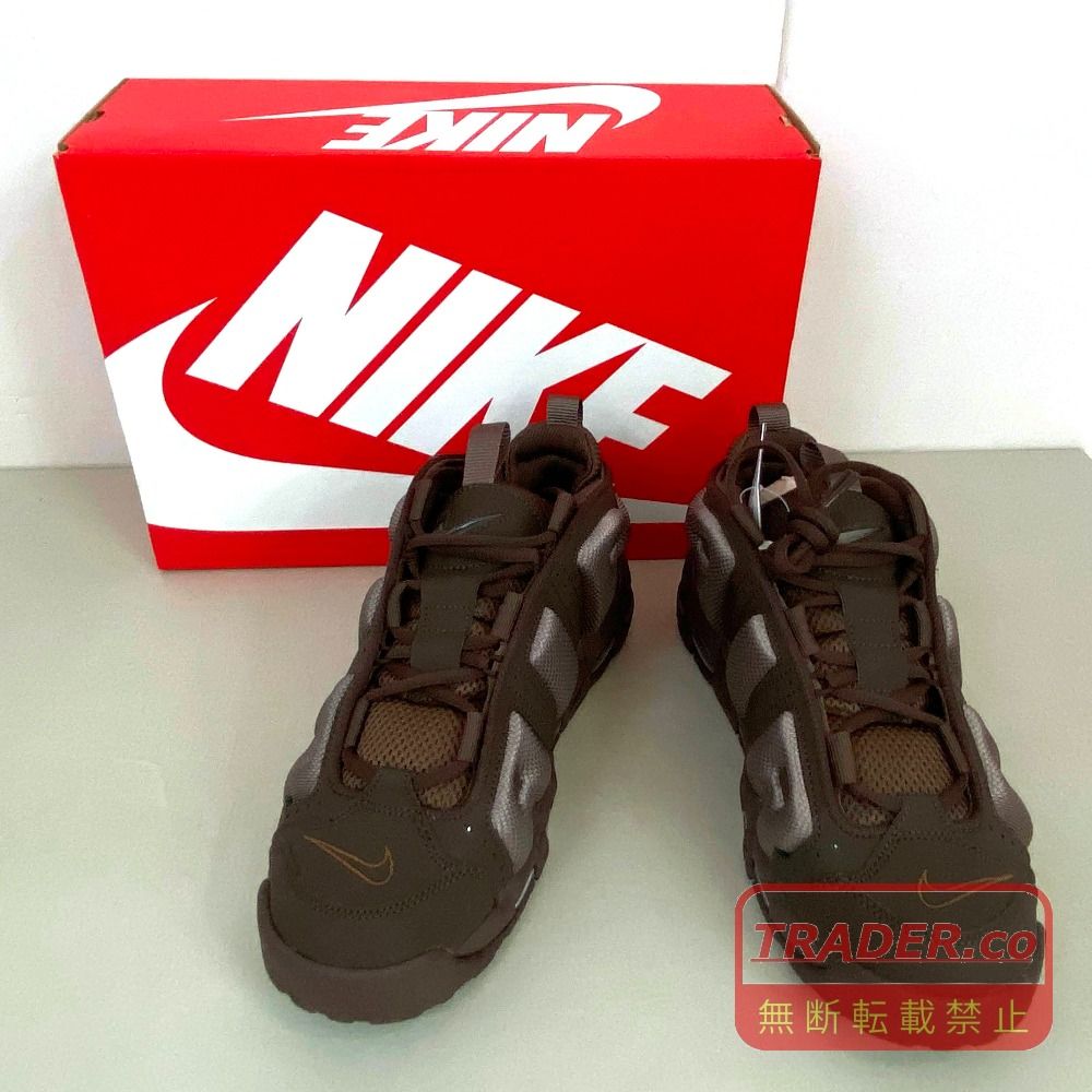 03w28022【タグ/箱付き美品】Nike Air More Uptempo Low Baroque Brown