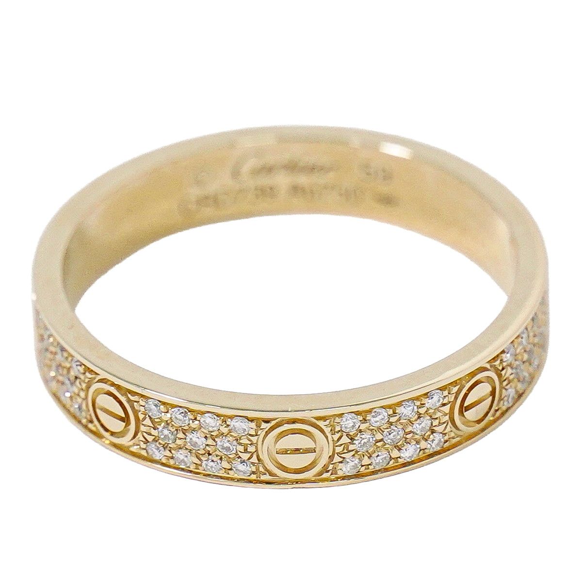 本物 カルティエ Cartier ミニラブ ダイヤモンド Au750 PG リング 指輪