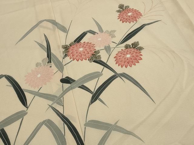 平和屋着物＊夏物 訪問着 友禅 絽 草花文 暈し染め 正絹 逸品