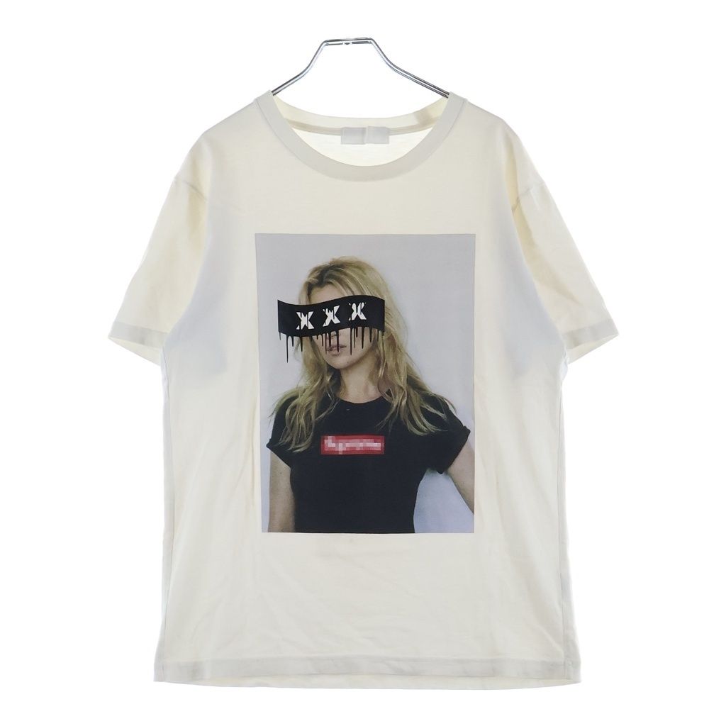 GOD SELECTION XXX (ゴッドセレクショントリプルエックス) 19SS ケイト・モス フォトプリントデザイン クルーネック 半袖Tシャツ カットソー ホワイト