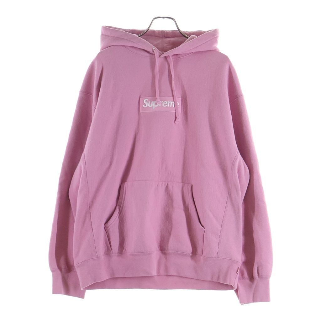 SUPREME (シュプリーム) 24AW Box Logo Hooded Sweatshirt ボックスロゴ刺繍 スウェットプルオーバーパーカー ピンク