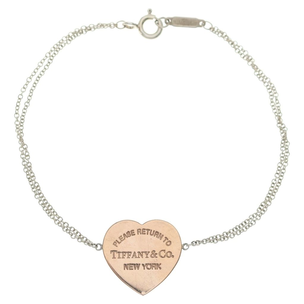 TIFFANY & Co. (ティファニー) リターントゥティファニー ハートタグブレスレット チェーン シルバー×ピンクゴールド Ag925