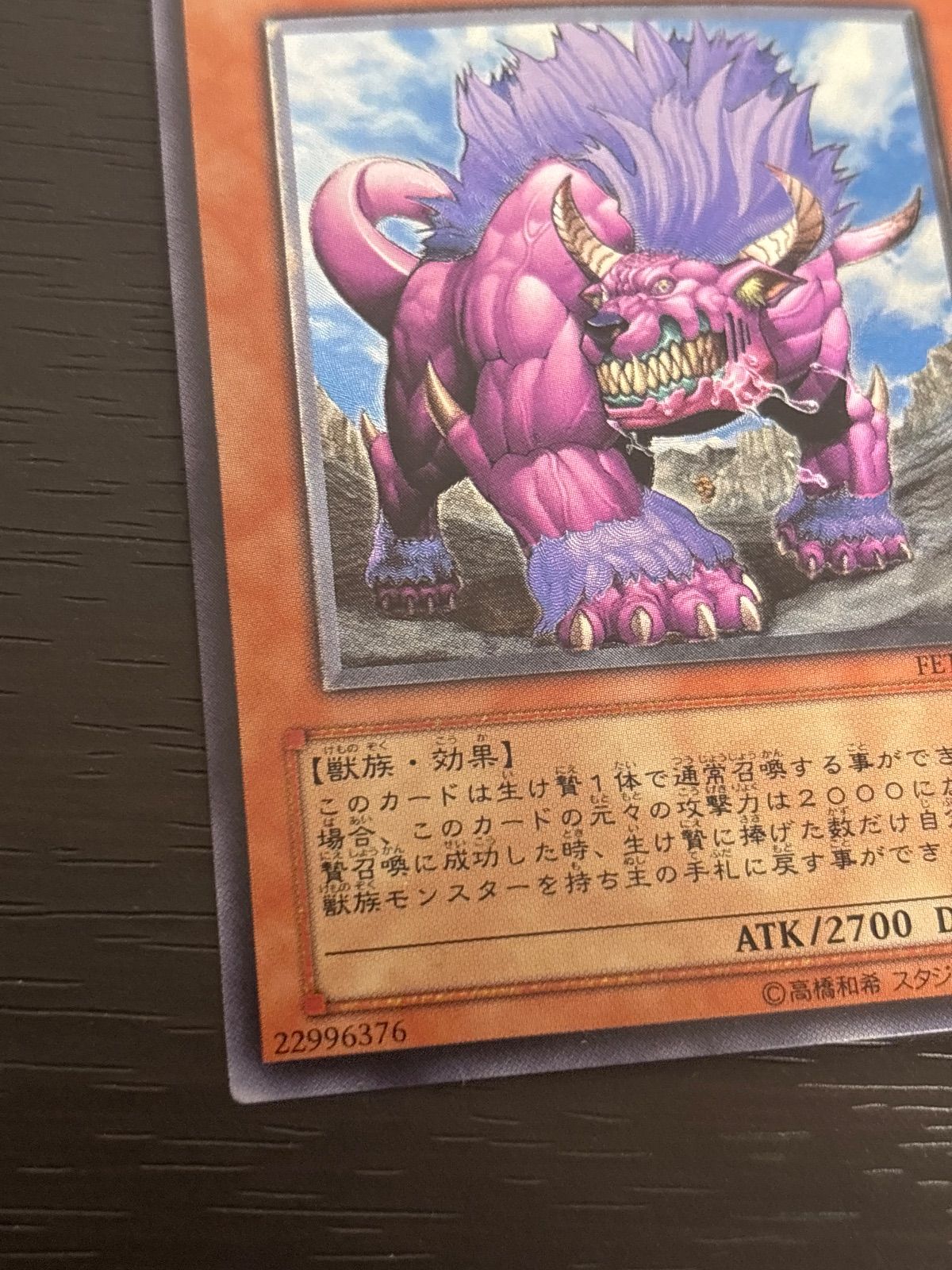 kw18 2 百獣王 ベヒーモス FET レリーフ アルティメットレア 遊戯王